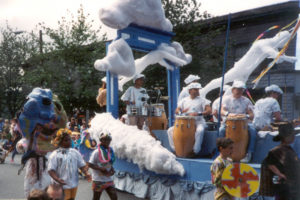The ‘Cloud’ Float in the 1993 Solstice Parade Photo provided by the FAC archives and Michael Falcone
